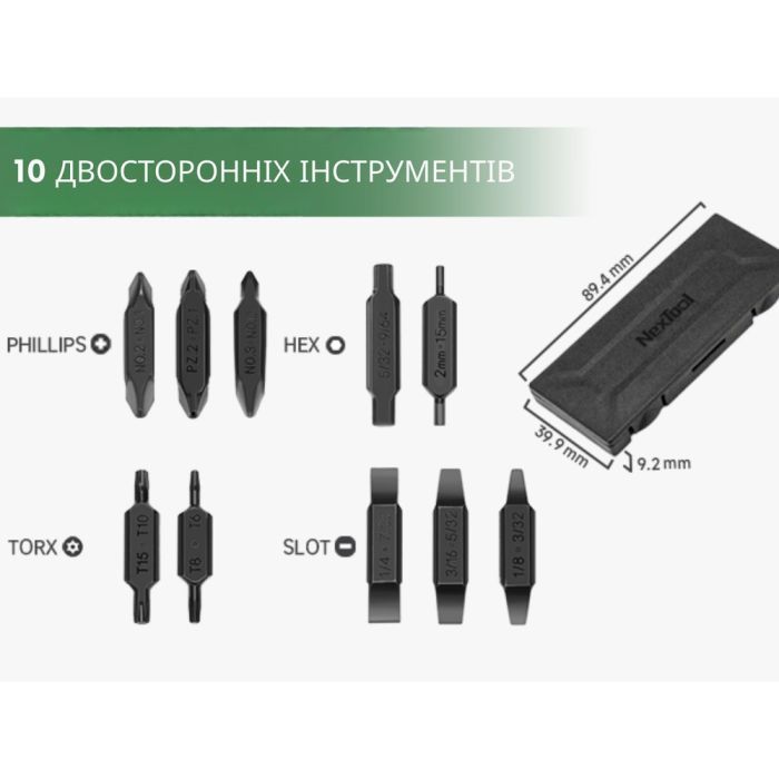 Набор бит для мультитула NexTool Flagship Captain та Pocket tool (NE20296) изображение 11