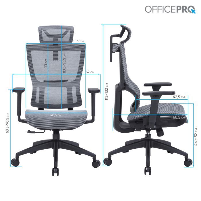 Офисное кресло OfficePro Elegant OC660-B-DG-DG (OC660-B-DG-DG) изображение 10