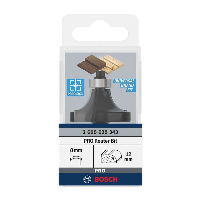 Фреза Bosch Professional карнизна, Std, S8, R15, L22 (2.608.628.345) зображення 2