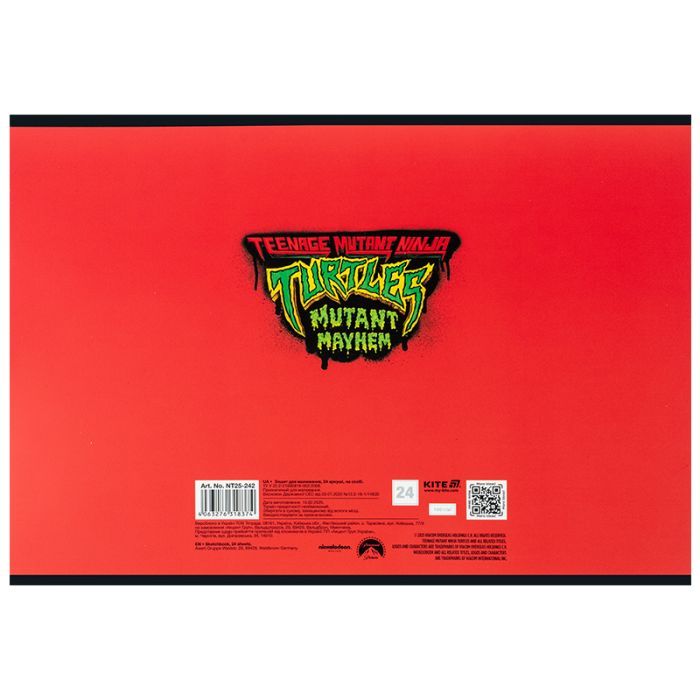 Альбом для малювання Kite Ninja Turtles, 24 аркуша (NT25-242) зображення 6