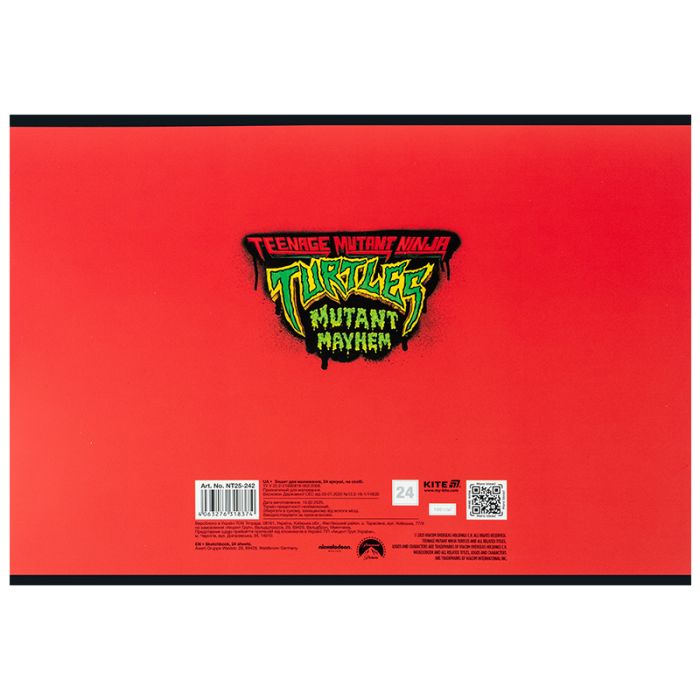 Альбом для рисования Kite Ninja Turtles, 24 листа (NT25-242) изображение 6