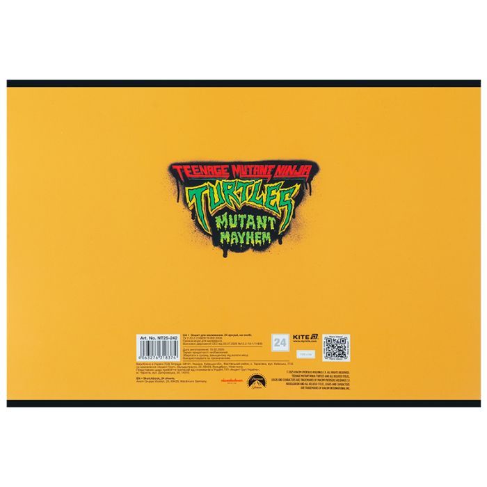Альбом для малювання Kite Ninja Turtles, 24 аркуша (NT25-242) зображення 8