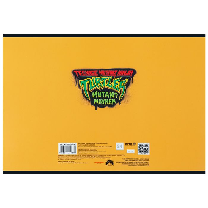 Альбом для рисования Kite Ninja Turtles, 24 листа (NT25-242) изображение 8