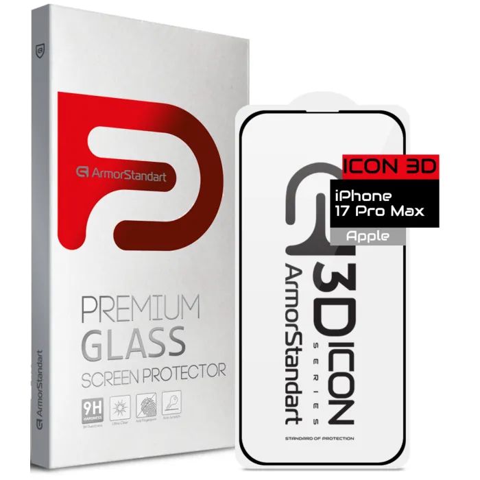 Стекло защитное Armorstandart Icon 3D Apple iPhone 17 Pro Max (ARM86214)