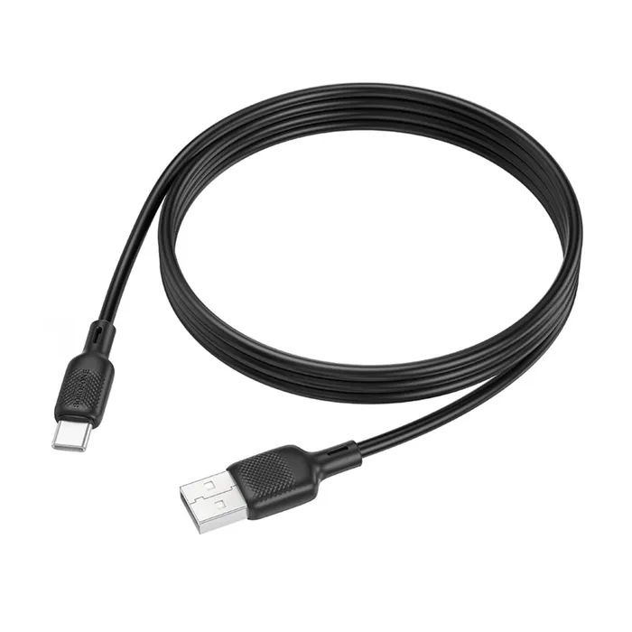 Дата кабель USB 2.0 AM to USB-C 1.0m silicone black BOROFONE (6941991115431) зображення 4