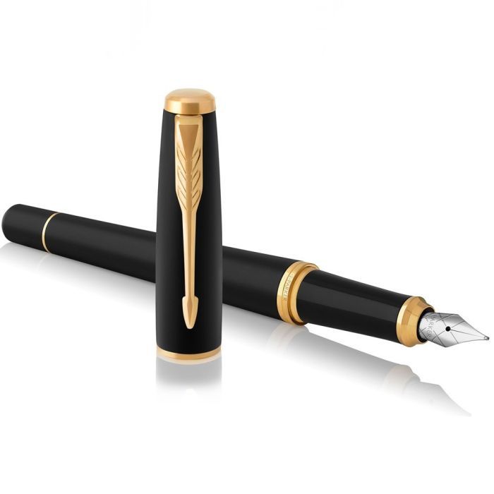 Ручка пір'яна Parker URBAN 17 Muted Black GT  FP F + блокнот Parker + подар.упаковка GIFT24 (30 011b24) зображення 2