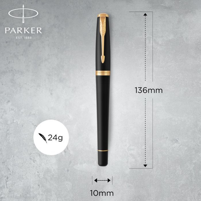 Ручка пір'яна Parker URBAN 17 Muted Black GT  FP F + блокнот Parker + подар.упаковка GIFT24 (30 011b24) зображення 4
