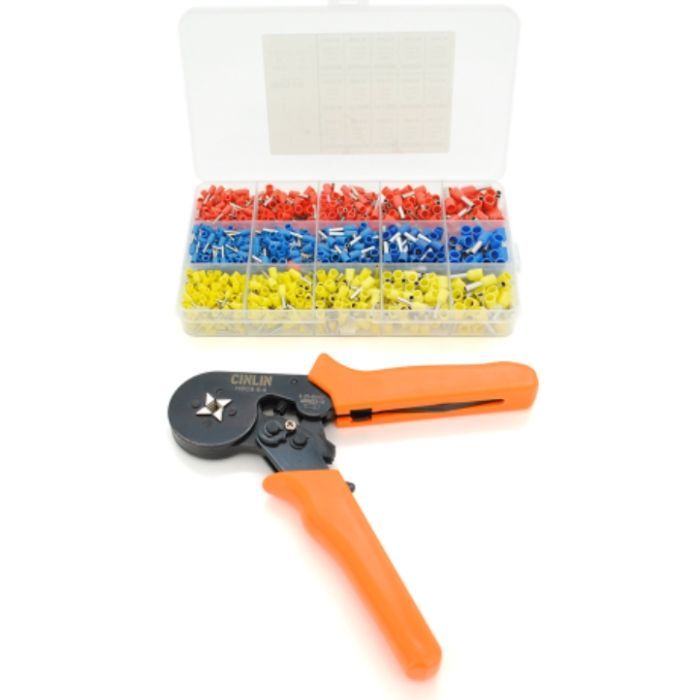 Зажим для клемм CINLINELE HCS8 6-4, orange + набор кабельных наконечников (HCS8 6-4+VE1020)
