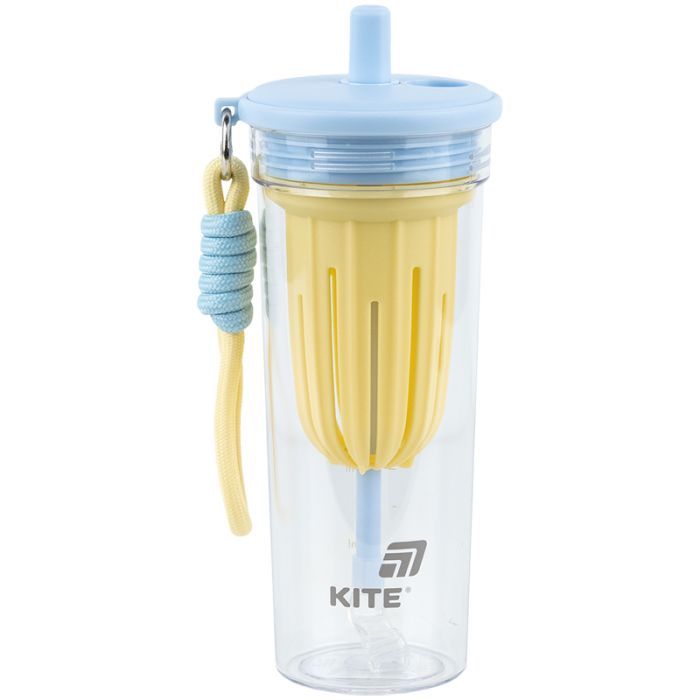 Пляшка для води Kite 650 мл, жовто-блакитний (K25-1219-3)