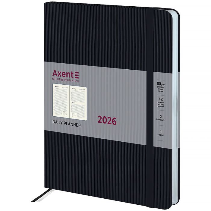 Еженедельник Axent датированный 2026 Grand Lines, 195х255, синий (8831-26-02-A)