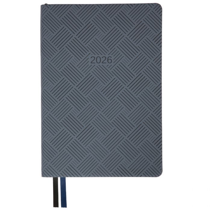 Тижневик Leo planner А5 датований 2026 "Urban", м‘який, сірий, 368 сторінок (252692)