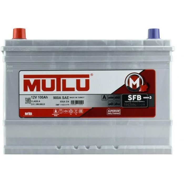 Аккумулятор автомобильный MUTLU 6СТ-100 (1) Asia SFB D31.100.085.D