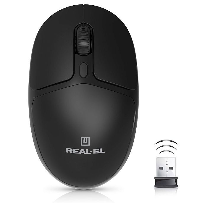 Мышка REAL-EL RM-335W Wireless Black (EL123200055)