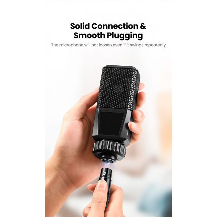 Кабель мультимедійний 3.5mm M to XLR F 1.0m AV182 black Ugreen (20763) зображення 9