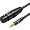 Кабель мультимедійний 3.5mm M to XLR F 1.0m AV182 black Ugreen (20763)