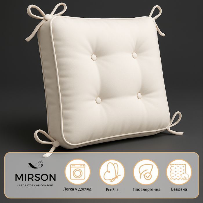 Подушка на стілець MirSon Бязь Принт 17-0563 Sindy 50х50 см (2200006277095) зображення 8