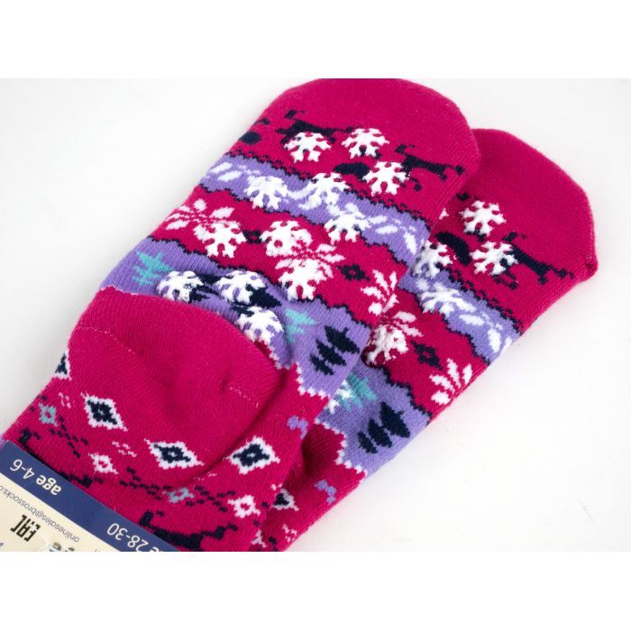 Шкарпетки дитячі Bross махрові (9906-4-6-darkpink) зображення 3
