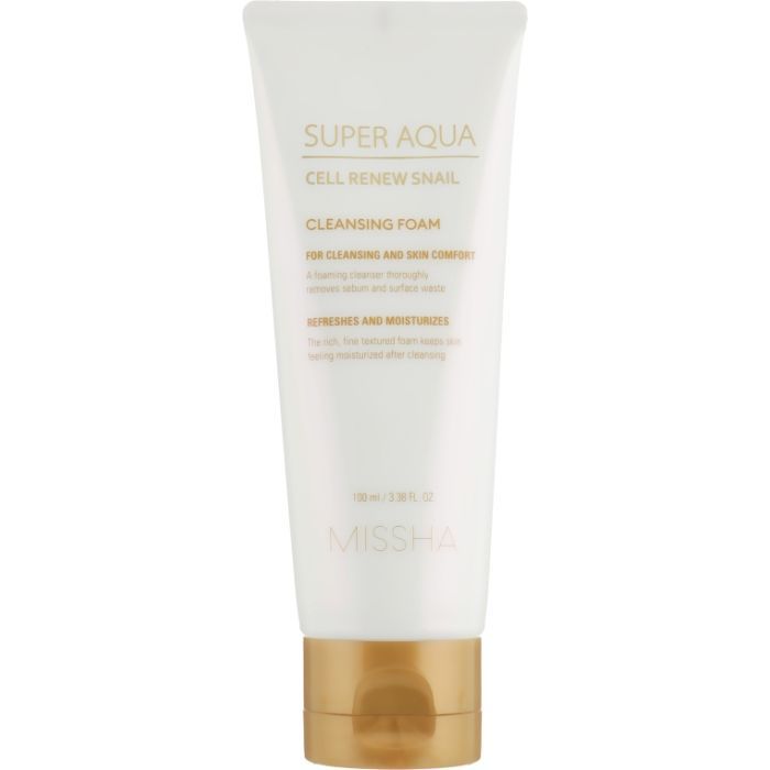 Пенка для умывания Missha Super Aqua Cell Renew Snail Cleansing Foam 100 мл (8809581458550) изображение 2