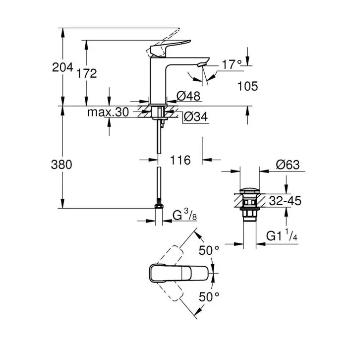 Змішувач Grohe QuickFix 1018332430 зображення 4