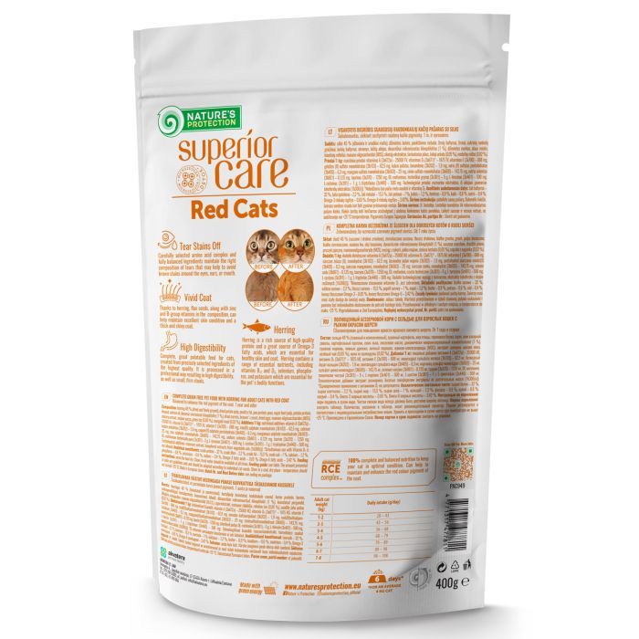 Сухий корм для кішок Nature's Protection Superior Care Red Cats Grain Free Herring 400 г (NPSC47781) зображення 2