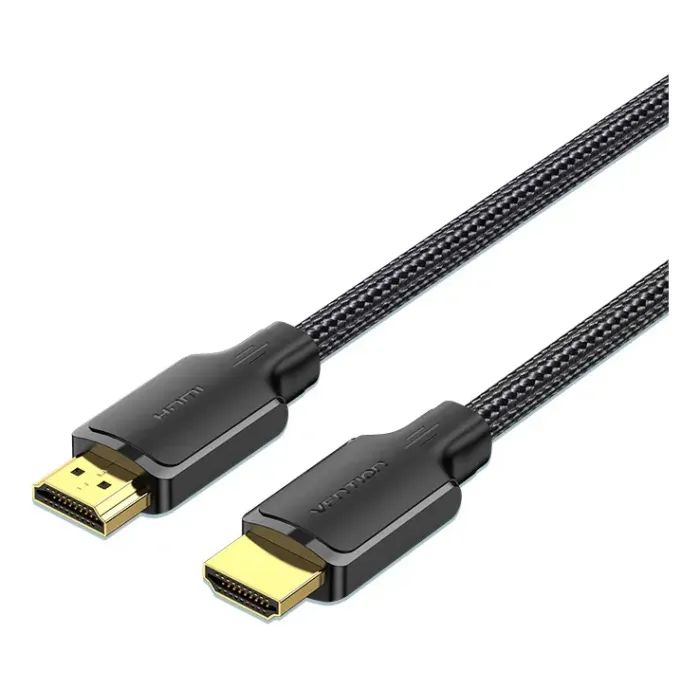 Кабель мультимедийный HDMI M to HDMI M 1.5m 4K cotton braided black Vention (ALLBG)
