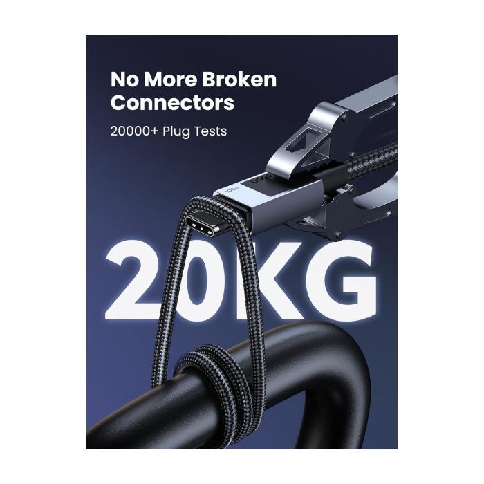 Дата кабель USB-C to USB-C 3.0m 100W L512 gray UGREEN (45065) изображение 6