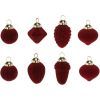 Елочная игрушка Chomik скляні прикраси 8 шт, велюр покриття, бургунді (5900779894303) изображение 2