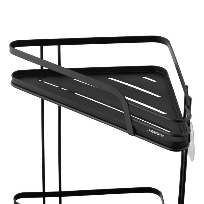 Полка в ванную Ardesto Vigor 2-ярусная угловая Черная (ARHK4503PB) изображение 3