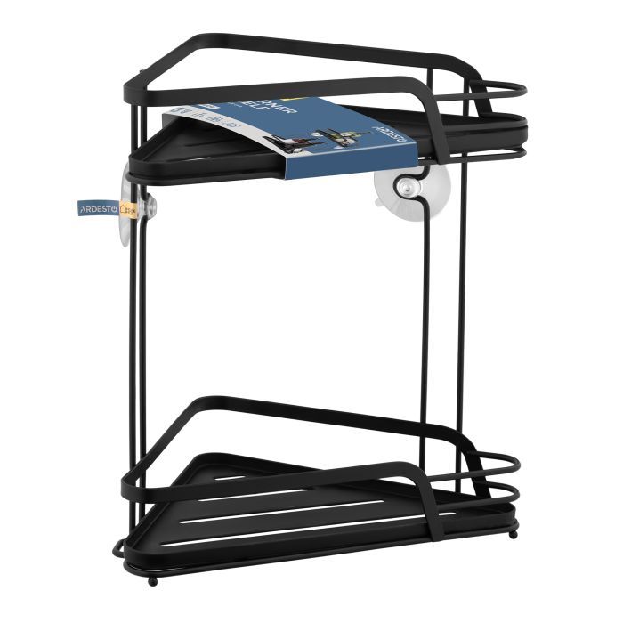 Полка в ванную Ardesto Vigor 2-ярусная угловая Черная (ARHK4503PB) изображение 5