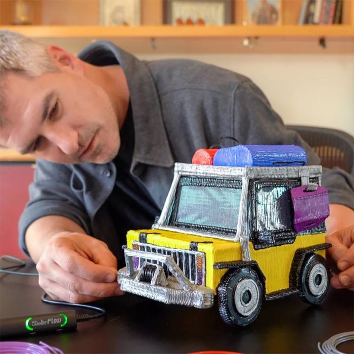 3D - ручка 3Doodler Create Flow для профессионального использования синяя (FLOW-INTL) изображение 3