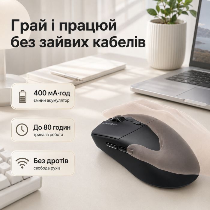 Мишка Thunderobot ML6Pro Tri-mode Black (6932066315788) зображення 9