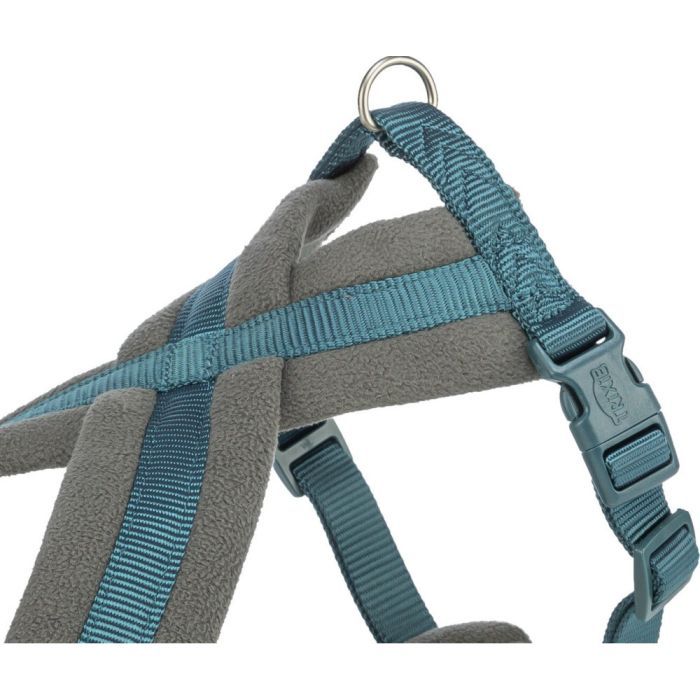 Шлея для собак Trixie Premium туристична L–XL 70–110 см 25 мм синьо-зелена (4053032677142) зображення 2