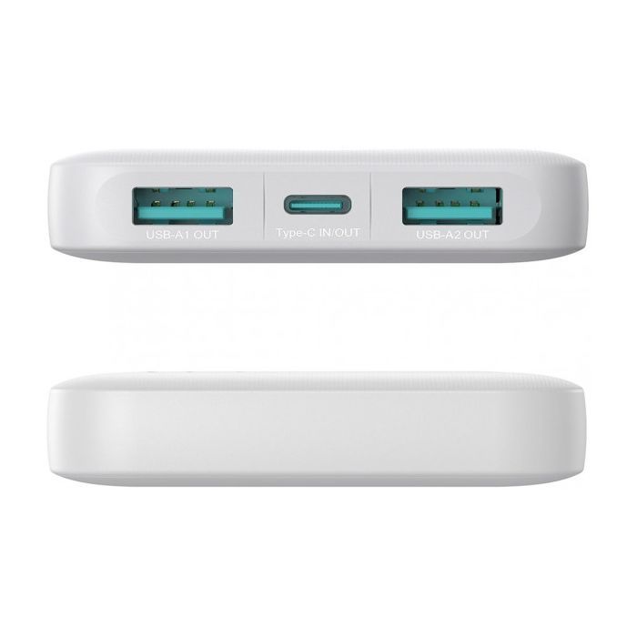 Батарея универсальная JOYROOM 10000mAh 12W QC, 2xUSB-A, USB-C In/Out White (JR-PBF12) изображение 6