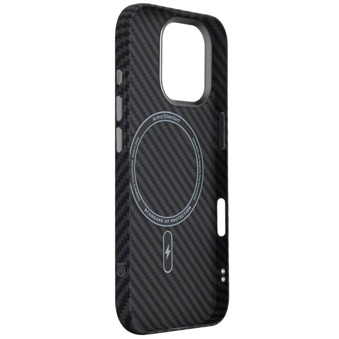 Чехол для мобильного телефона Armorstandart LikeCarbon2 MagCase Apple iPhone 17 Carbon Black (ARM86257) изображение 4