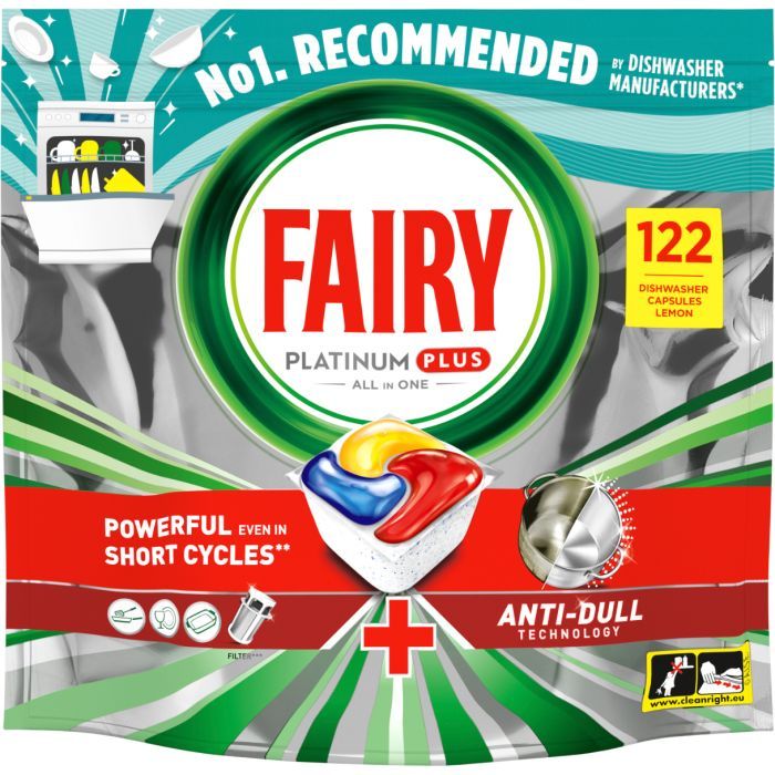 Таблетки для посудомоечных машин Fairy Platinum Plus All in One Lemon 25 шт. (8700216236386)
