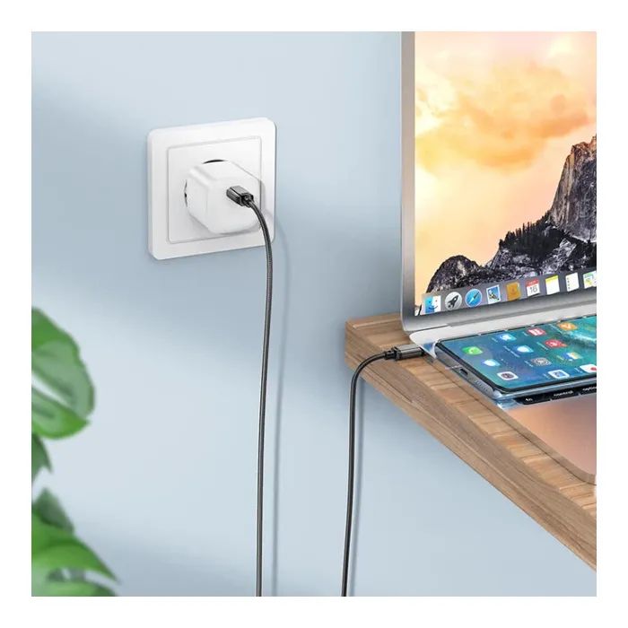 Дата кабель USB-C to USB-C 60W BX87 black BOROFONE (6974443389067) зображення 3