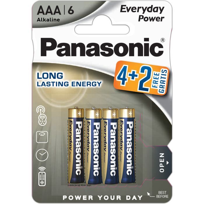 Батарейка Panasonic AAA Everyday Power * 6 (LR03REE/6B2F)