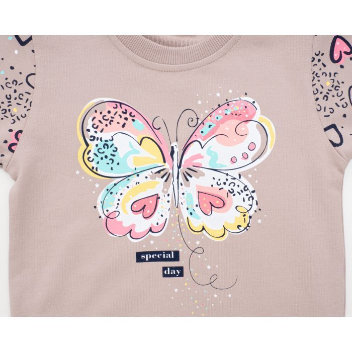 Спортивный костюм детский Breeze с бабочкой (22103-104G-beige) изображение 4