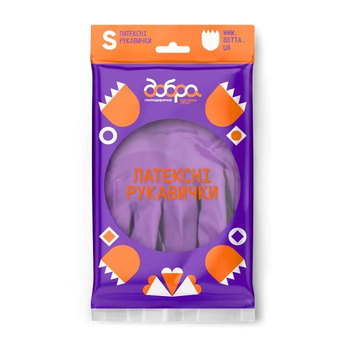 Перчатки хозяйственные Добра Господарочка Латексные Коллекция Выбойка Размер L (4820086523721) изображение 3