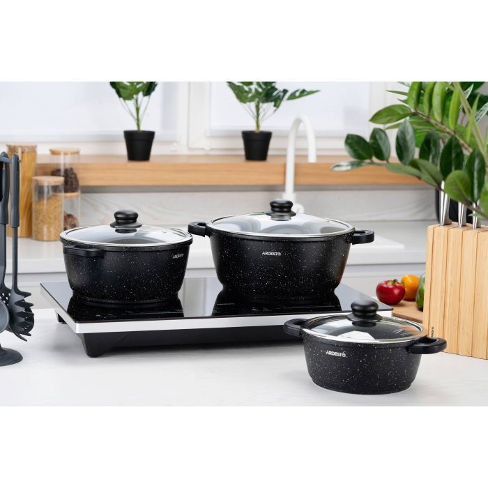 Набір посуду Ardesto Gemini Anzio, 6 предметів, чорний (AR1906AS) зображення 10