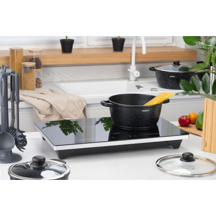 Набір посуду Ardesto Gemini Anzio, 6 предметів, чорний (AR1906AS) зображення 12