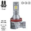 Автолампа PULSO LED-chips 7535/9-18v/2x28w/6000Lm/6500K (M6-H8/H9/H11/H16) изображение 2