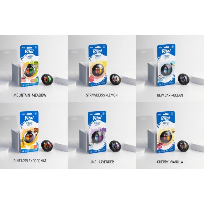 Ароматизатор для автомобиля VITOL Fresh Clips Mountain+Meadow (VFC05) изображение 2