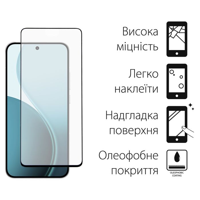 Стекло защитное Dengos OPPO Reno14 / Reno14 F / Reno14 FS 5G Black 2 pcs (DG-TG2P-93) изображение 2