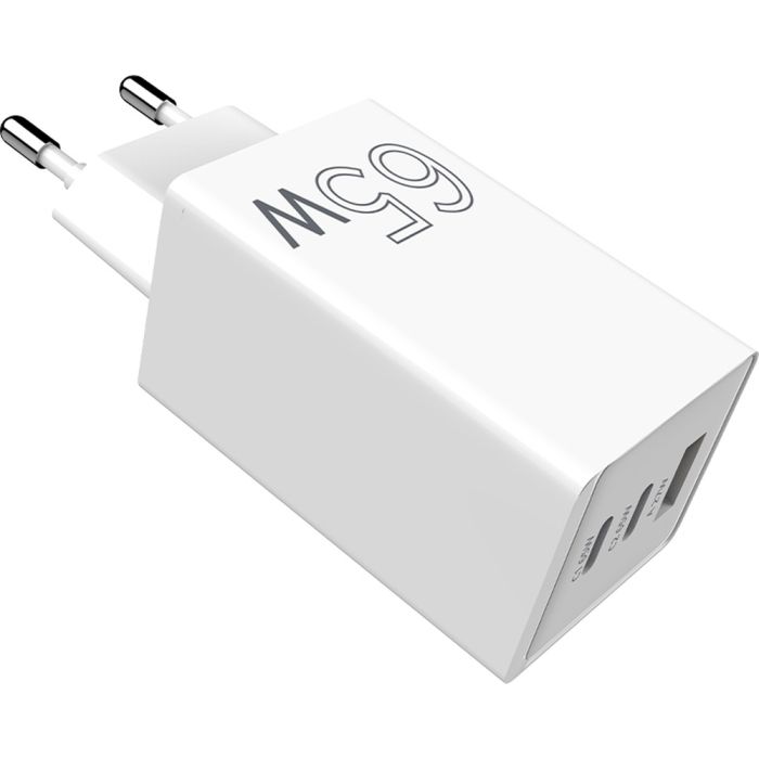 Зарядное устройство Sigma 2xUSB-C PD65W + 1xUSB QC3.0 GaN X-power PS65-01 white (4827798637715) изображение 8