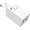 Зарядное устройство Sigma 2xUSB-C PD65W + 1xUSB QC3.0 GaN X-power PS65-01 white (4827798637715) изображение 8