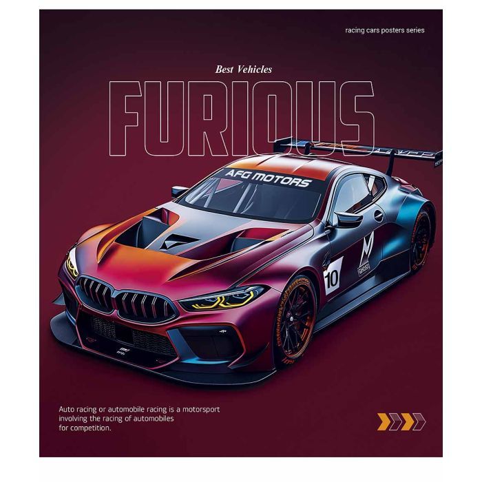 Тетрадь Школярик Cars posters 96 листов линия (096-3572L) изображение 2