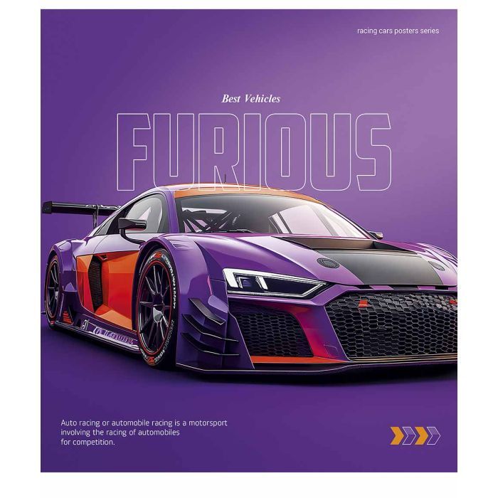 Тетрадь Школярик Cars posters 96 листов линия (096-3572L) изображение 3