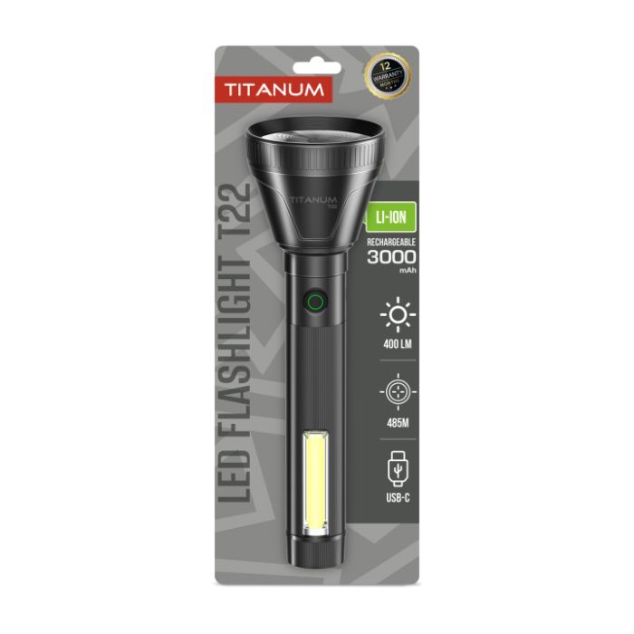 Фонарь TITANUM 400Lm Black (TLF-T22)