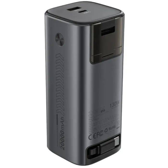Батарея универсальная Choetech 20000mAh, PD/130W, QC, AFC , TFT, pass-through charging (B815C) изображение 2